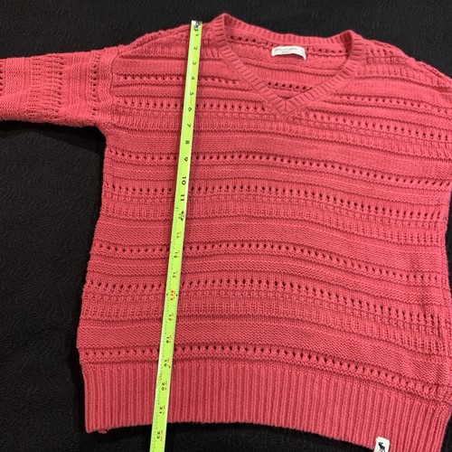 Lot of 2 Abercrombie Kids Girls Knit Sweater Size 13/14 White Pink - Picture 10 of 17