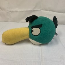 Angry Birds 7 x 14 Hal Plush Closed Beak Green Toucan Bird Commonwealth No Sound