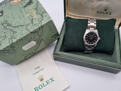 Rolex Oyster Perpetual 31 Midsize 77080  Explorer  Dial 3/6/9 Black Box & Paper