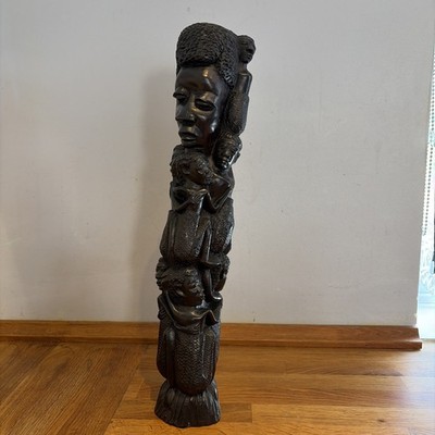  Makonde afrikanisches Ebenholz begehrender Lebensbaum Skulpturen zu Ehren der Ältesten 18 Zoll