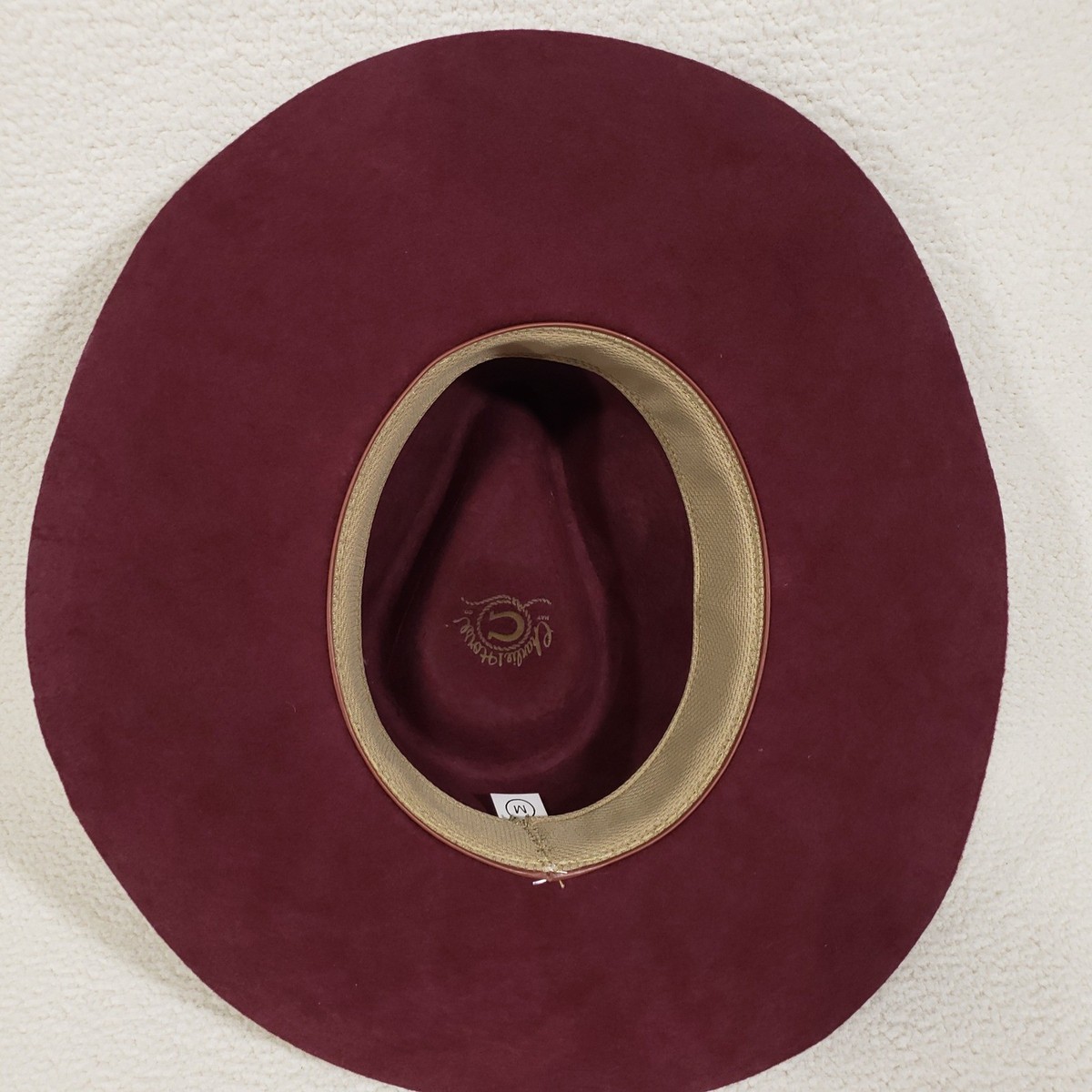 Chapeau Cowboy Charlie 1 Horse Highway Feutre Laine Bordeaux Taille M - Neuf Avec étiquette