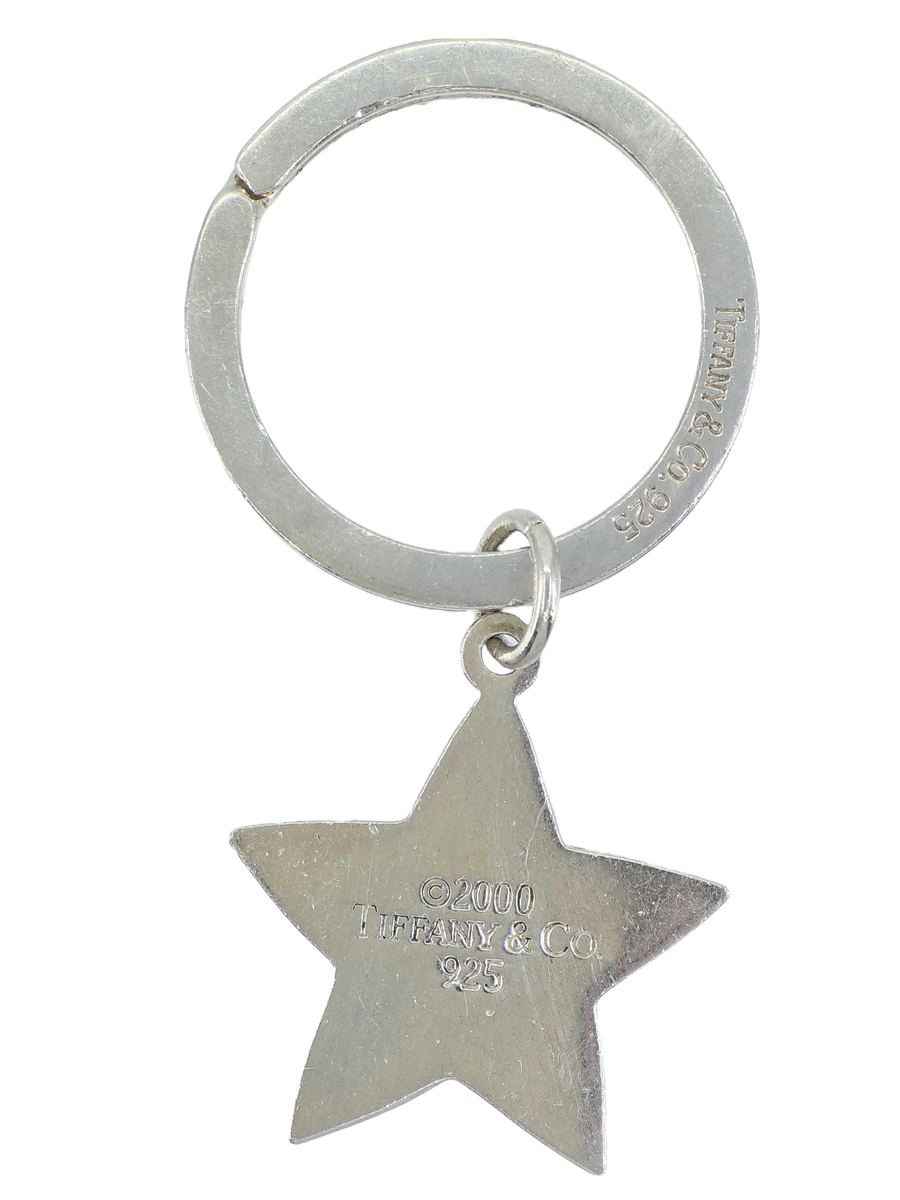 TIFFANY & Co 2000 STERLING SILVER STAR KEY CHAIN ~ 2.25