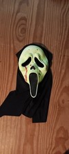 GHOSTFACE SCREAM MASK FUN WORLD USED VERY GOOD HAND PAINTED UV REACTIVE