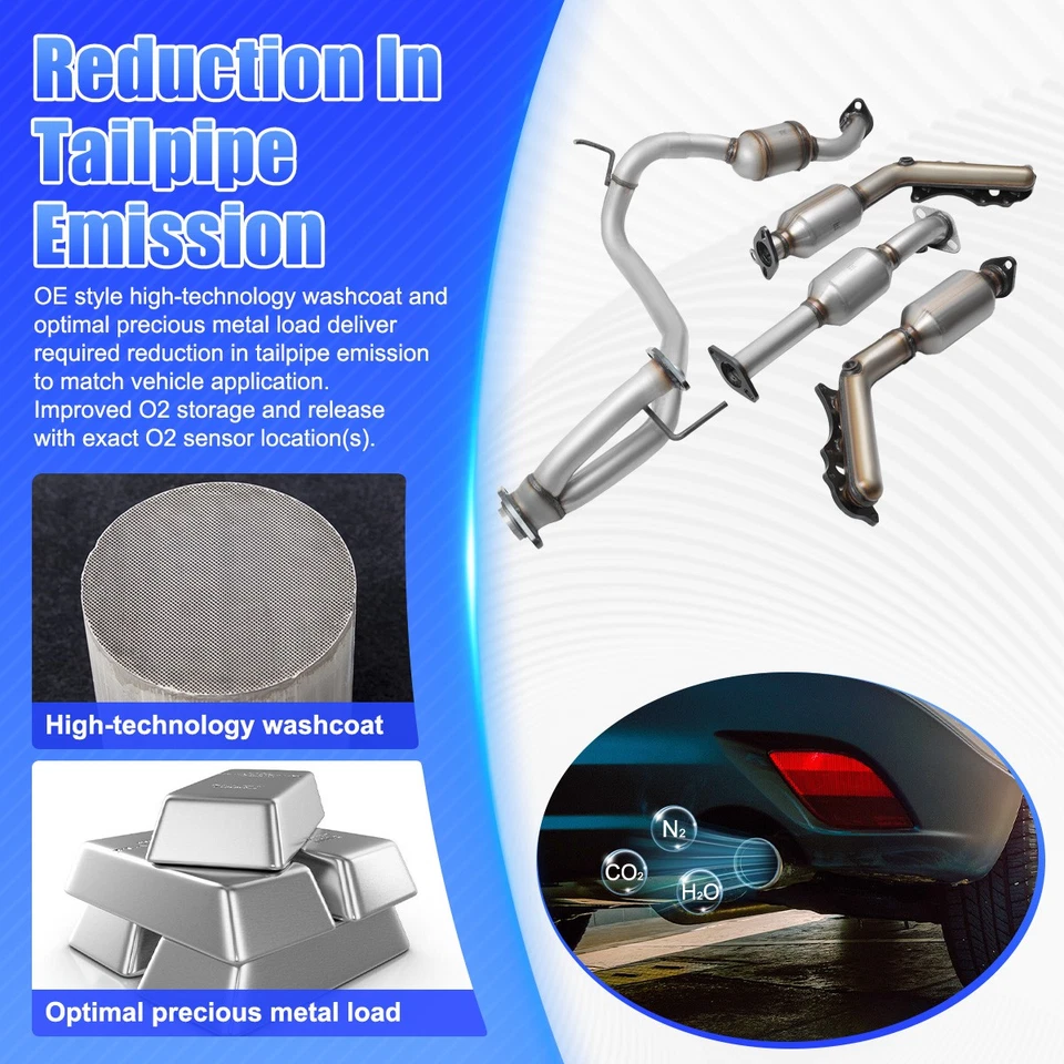 Catalytic Converter Set For 2005-2011 Toyota Tacoma 4.0L V6 4WD MODELS ONLY Foto 4 de 4