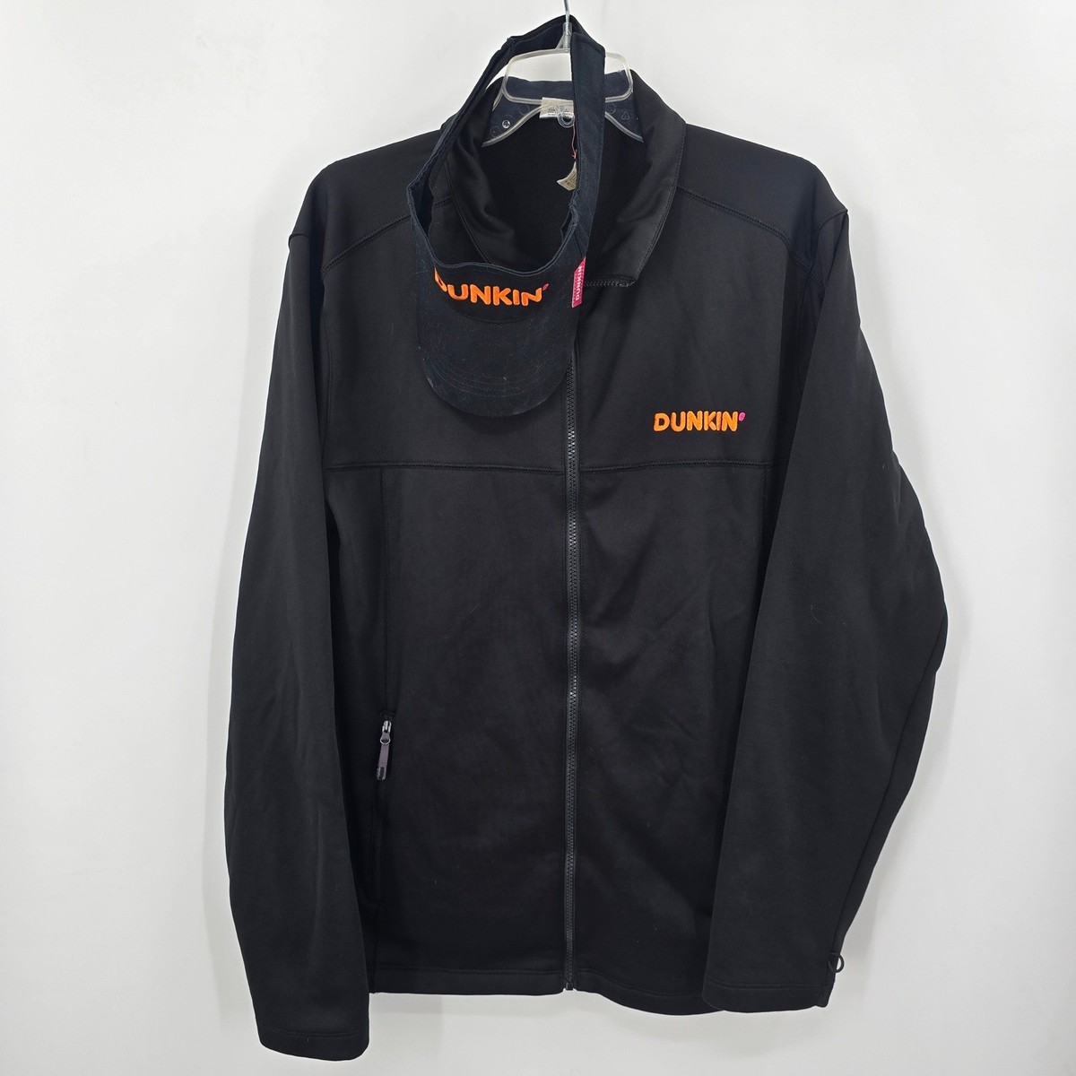 Dunkin Donuts Employee Uniform Set Black Full Zip Jacket and 