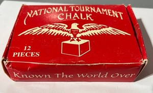 Vintage National Tournament Pool Billiard Chalk  3 Pieces In Original Box