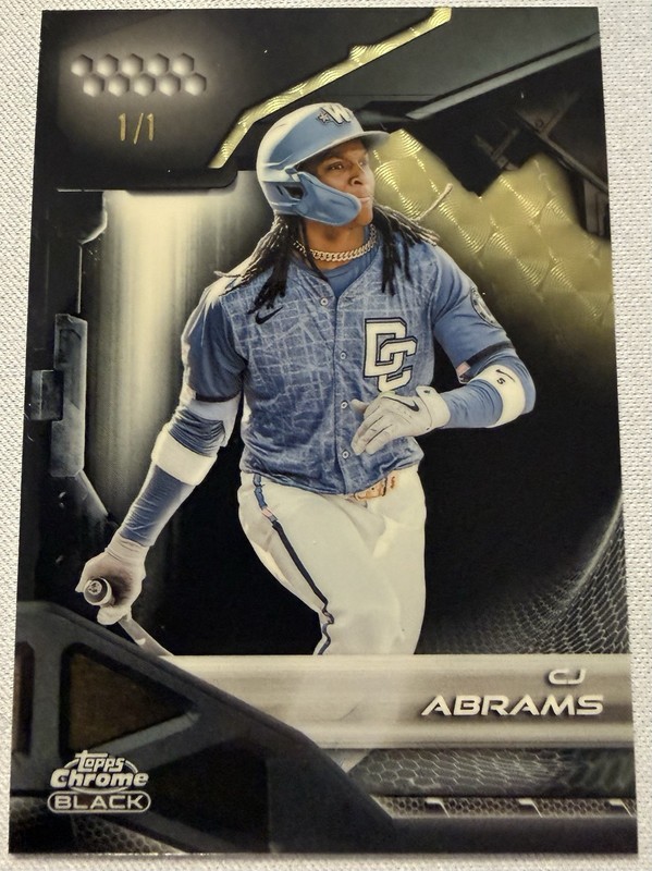 CJ Abrams 2025 Topps Chrome Black #1/1 Superfractor No.162 #1/1