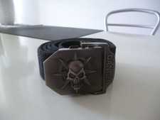 UNISEX CANVAS GÜRTEL Vintage Totenkopfgürte...