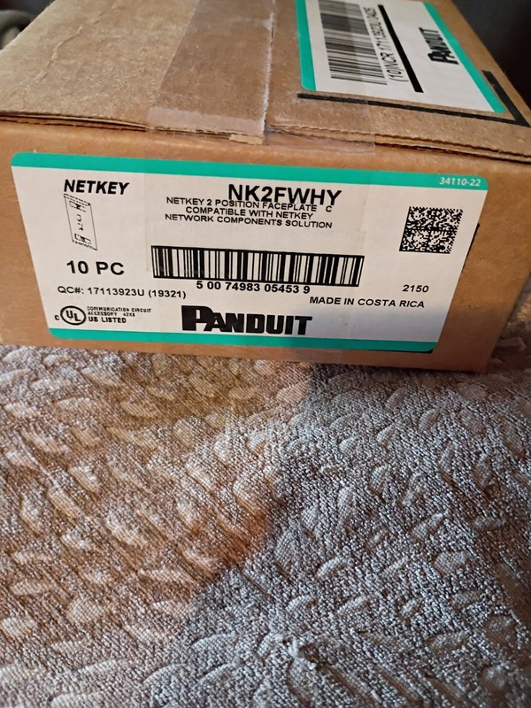 Panduit Netkey 2 Position Faceplate C Nk2fwhy