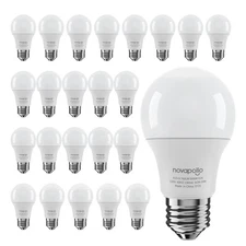 24Pack 60W Equivalent LED Light Bulb 800LM A19 9W 5000K Daylight Non-Dimmable