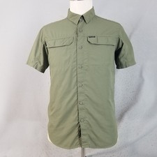 Columbia Shirt Mens Small Green Silver Ridge 2.0 Short Sleeve Hiking Omni-Shade