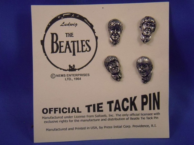 THE BEATLES 1964 60S NEMS TIE TACK PIN JOHN LENNON SET repro collectible ringo  