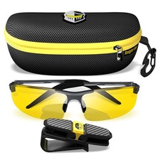 BLUPOND Night Driving Glasses Men Women - HD Yellow Vision Max Clarity Anti-Glar