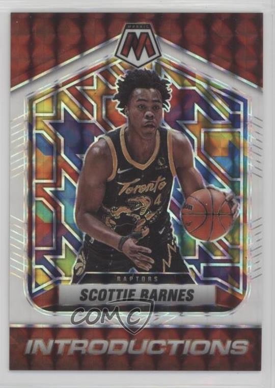 2021-22 Panini Mosaic Introductions White Prizm 12/25 Scottie Barnes #4 09br