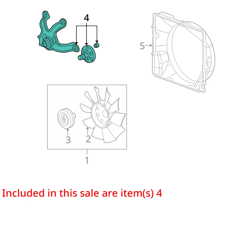 FITS 2004-2006 CADILLAC SRX STS BRACKET,ENG COOL FAN 12593813 - NEW OEM - Image 3 of 4