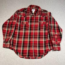 Vintage Rockmount Ranch Wear Shirt Mens 2XL Red Sawtooh Diamond Snap Plaid READ