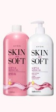 Avon Lot Of 2 Skin So Soft Soft Sensual Body Lotion Shower Gel Bonus 33.8 Oz