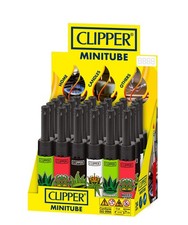 Clipper Stabfeuerzeug MiniTube, 4er Set: Canna King