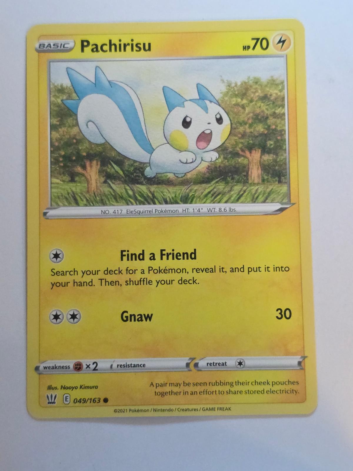PACHIRISU 049/163 COMMON BATTLE STYLES NM/M POKEMON