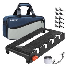Aluminum Guitar Effects Pedal Board with Chunky Backpack and Cable Straps