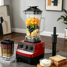 2-in-1 Food Processor and Blender with 2 Jugs, Heavy Duty Home Mixer Smoothie