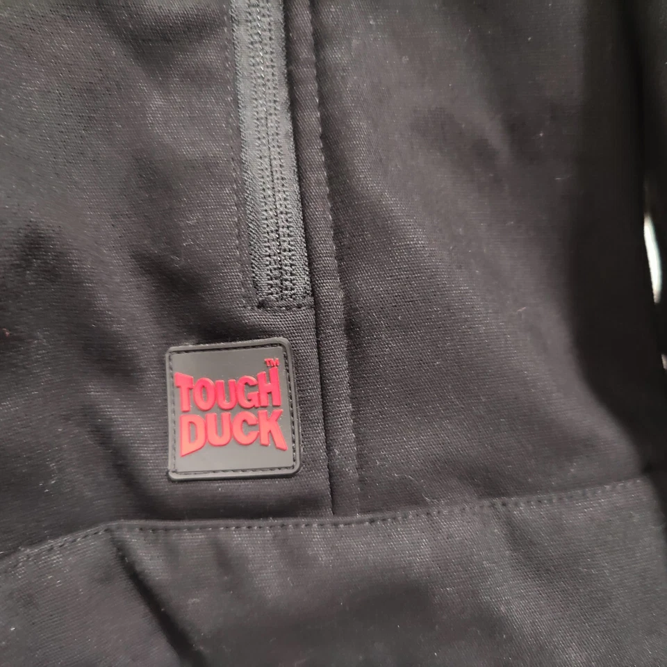 Chaqueta bombardero de motocicleta Tough Duck negra para hombre talla 2XL. Manchas menores Foto 3 de 4