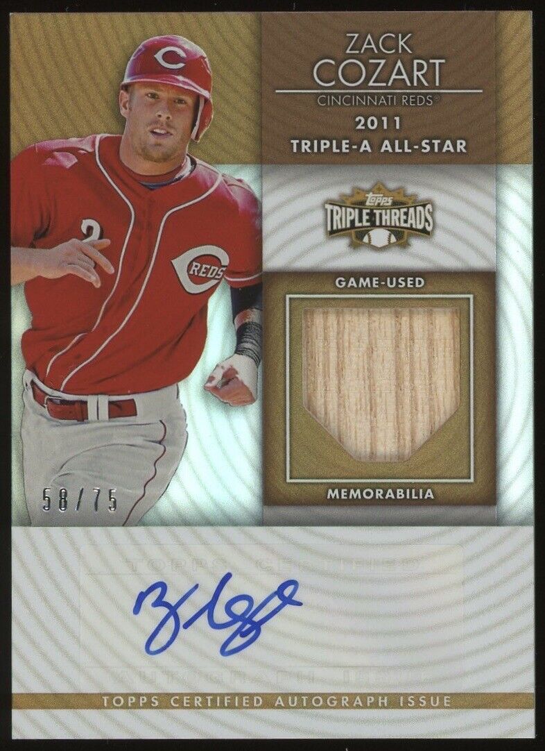 2012 Topps Triple Threads Unity Relics Sepia /75 Zack Cozart 2012 Topps Triple Threads Unity Relics Sepia /75 Zack Cozart