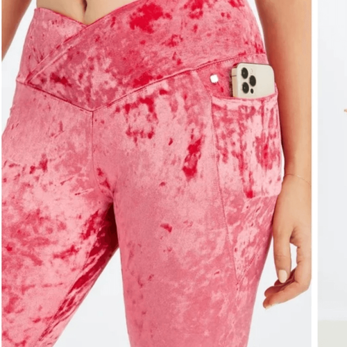 NEW* Fabletics High Waisted Crushed Velour Crossover Leggings NWT - Picture 2 of 10