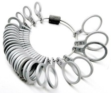 Finger Ring Gauge Size Measuring Gauge Jewelry Sizer 1-15 Graduated 1/2 Sizes