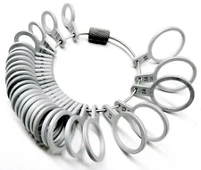 Finger Ring Gauge Size Measuring Gauge Jewelry Sizer 1-15 Graduated 1/2 Sizes