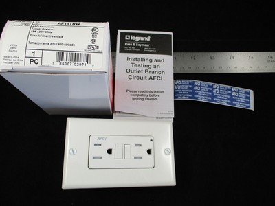 Pass /& Seymour Legrand AFCI 15a with cover plate Tamper Resistant light almond