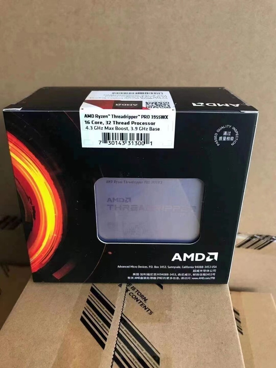 CPU AMD Ryzen Threadripper PRO 3955WX AMD Ryzensets Threadripper PRO processor 3955WX (16C/32T, 280W TDP