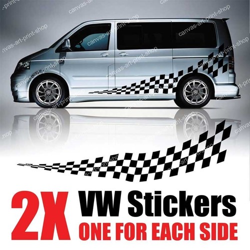 VW Transporter Graphics Decals Stickers stripes Camper Van T4 T5 Caddy rv44 - Picture 1 of 2