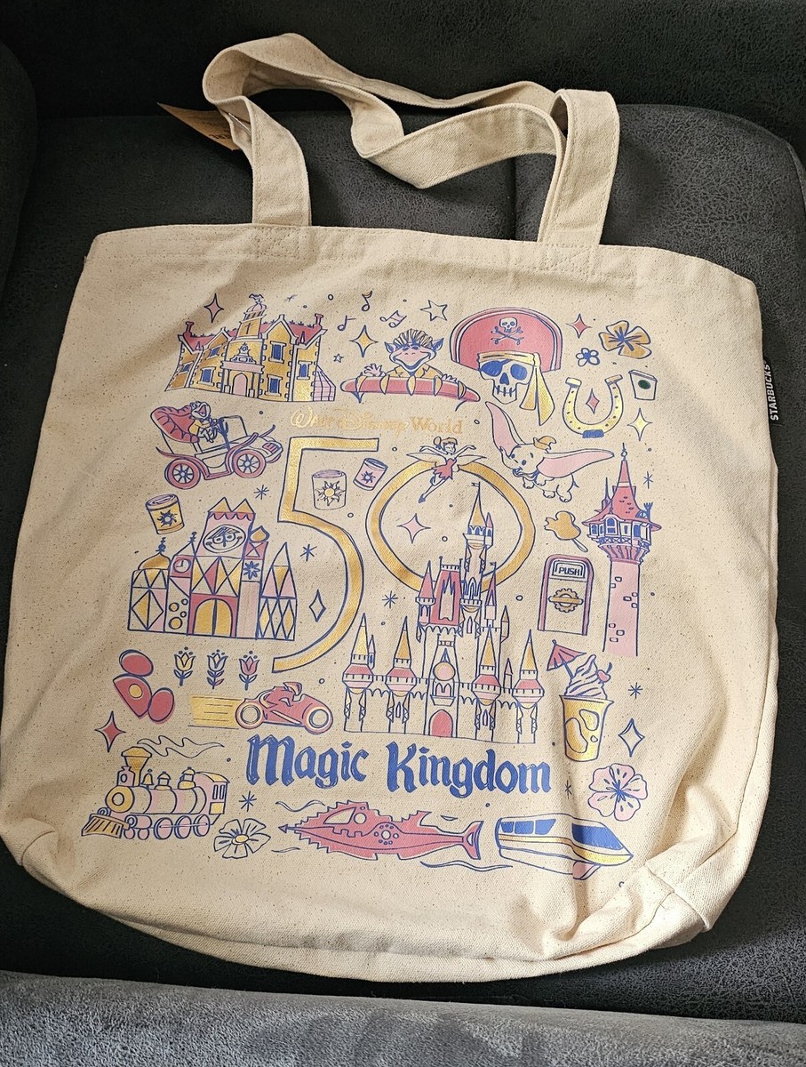 Walt Disney World 50th Anniversary Starbucks Magic Kingdom Canvas