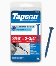 28265 Tapcon 25-Pack 2-3/4-in x 3/16-in Concr...