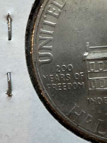 1776-1976 D Kennedy 50-cent multiple errors obverse & reverse Independence Hall - Picture 5 of 9