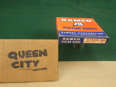 NOS Ramco Piston Ring set S-7555H STD single cylinder Vintage engine 