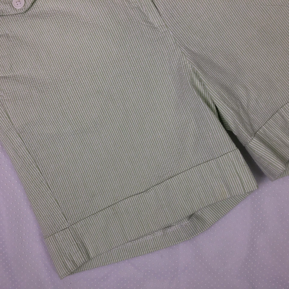 Pantalones cortos Jennifer & Grace para mujer talla 14 rayas verdes algodón/spandex tiro alto Foto 4 de 4