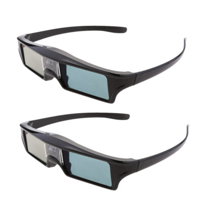 2x   144Hz wiederaufladbare Active Shutter 3D Brille für DLP Link Projektor