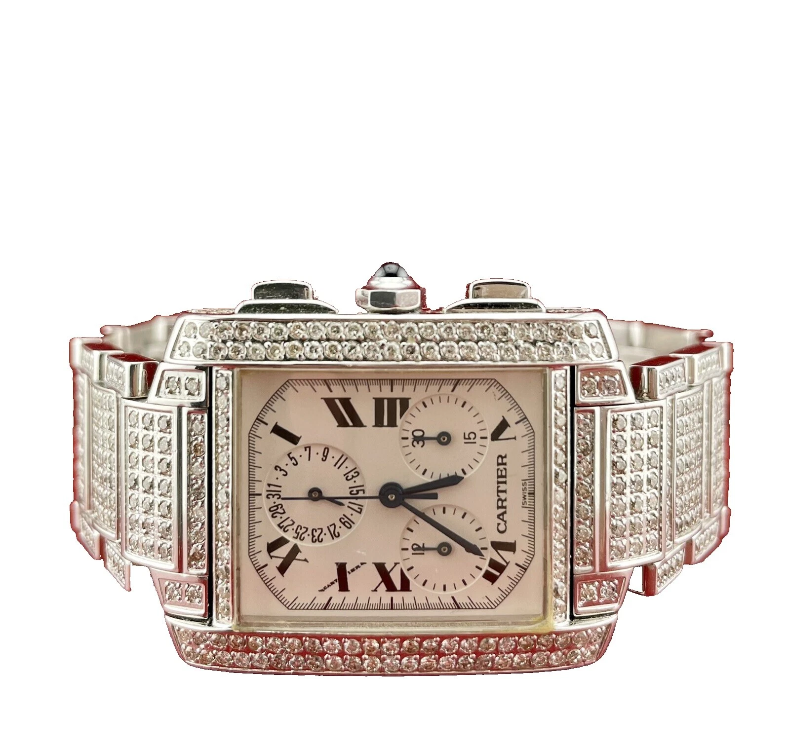 Cartier Tank Diamond Wristwatches