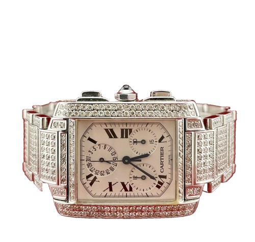 Ladies Cartier Tank Americaine 2544 18k White Gold Factory