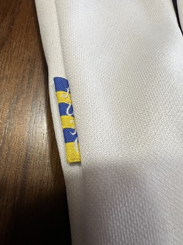 Nueva chaqueta de fútbol americano W Tag Leeds United 2023-2024 blanca para hombre XL OOS - Imagen 5 de 11