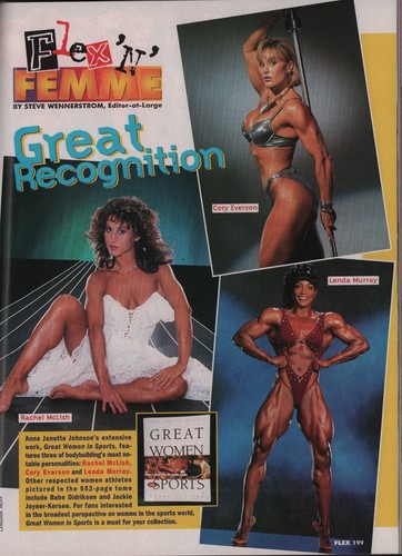 Flex Magazine 06/1997 Michelle Andrea Suzan Kaminga Yolanda Hughes Kim Chizevsky - Picture 6 of 12