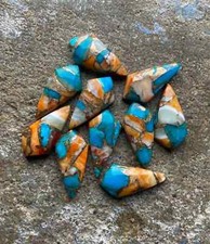  WHOLESALE SPINY OYSTER COPPER TURQUOISE CABOCHON KITE SHAPE LOOSE GEMSTONE