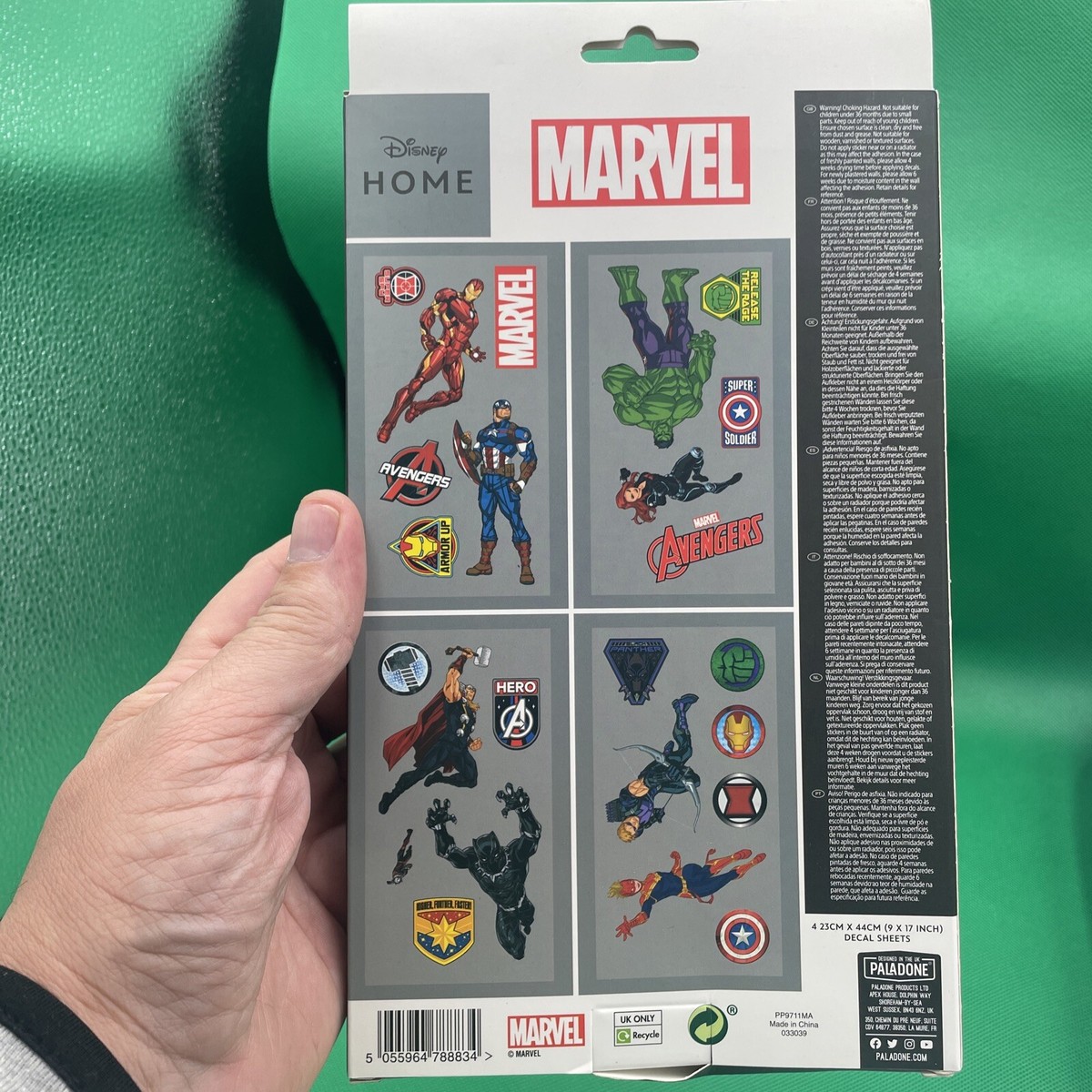 Paladone Marvel Avengers Wall Decals 24 Waterproof & Removable