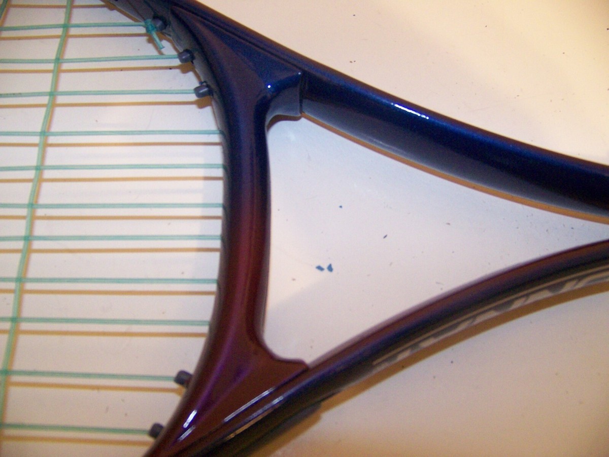 Raquette De Tennis Vintage Donnay APR Viper, Bleu Et Violet, Avec Housse