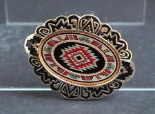 NWOT Southwest Design Belt Buckle Silver Tone Oxidation 4" G9