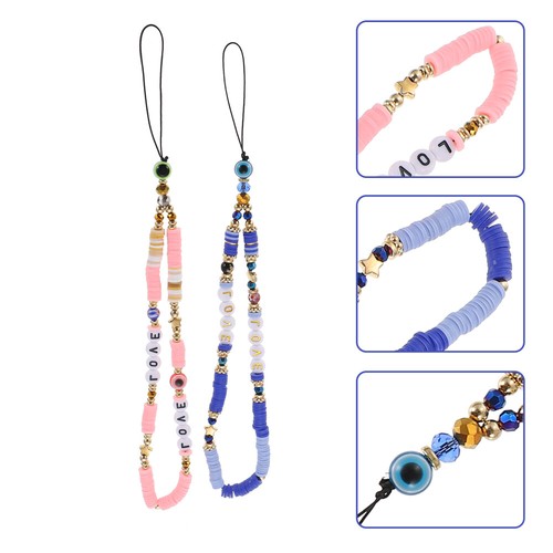 2 PCS Handy Kette Fräulein Perlen-Telefon-Charme Mobiles Armband - 第 9/12 張圖片