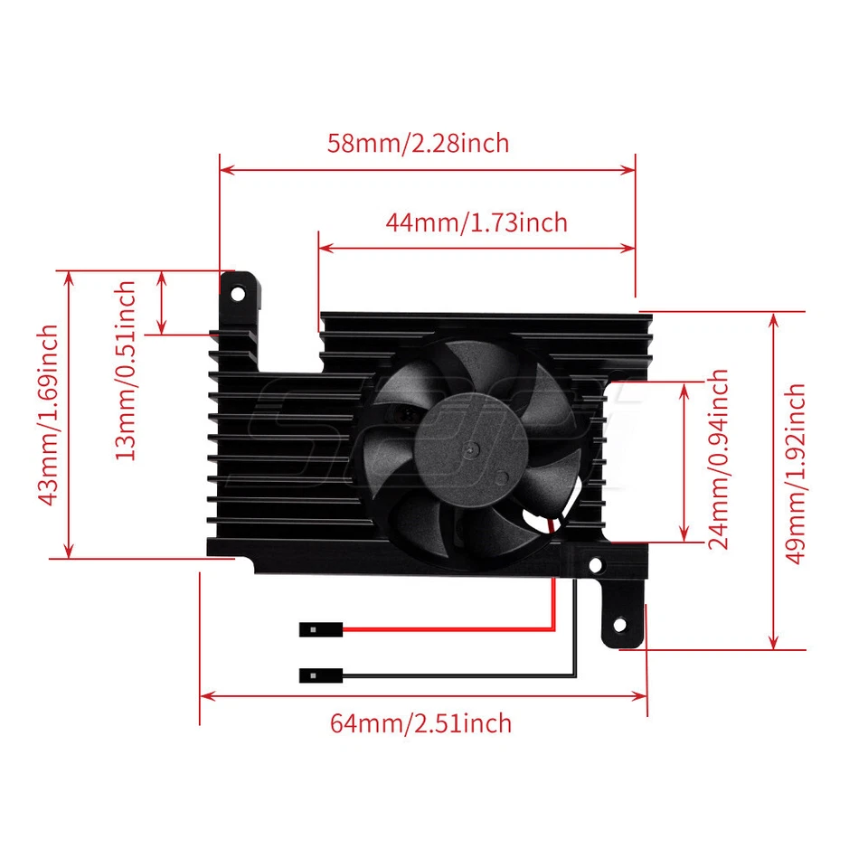 52Pi ROCK 4 Model C+ Cooling Fan 3510 Heatsink for Rock Pi 4C Plus - Image 4 of 4