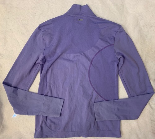 Puma Womens Seamless Jacket Sz L Purple Thumbholes Damen TP Full Zip Vented - Picture 9 of 12